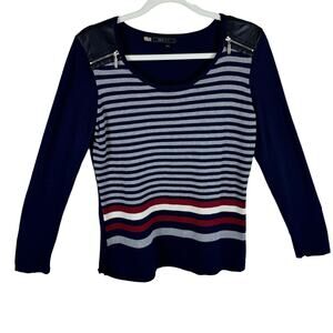Orly Striped Nautical Sweater‎ Womens Medium